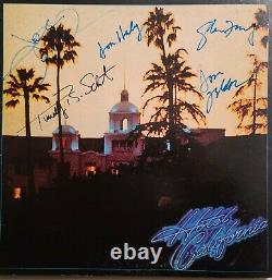 The Eagles Hotel California LP Record Album Signed x 5
