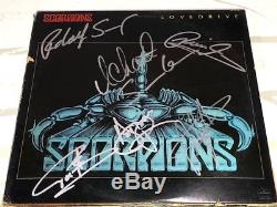 The Scorpions GROUP Signed Autographed LOVEDRIVE Album LP MEINE SCHNEKER JABS +