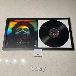 The Weeknd Signed After Hours Vinyl Album Record Framed Autograph Psa Coa