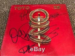 Toto GROUP Signed Autographed TOTO IV Record Album LP STEVE LUKATHER ++