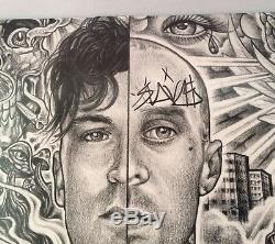 Travis Barker Blink 182 Signed Record Album PSA/DNA COA Autographed Psycho White