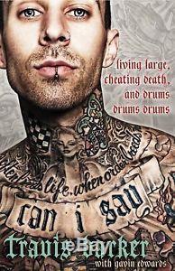 Travis Barker signed book Autographed in Person Can I Say album record PRESALE
