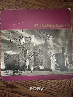 U2-The Unforgetable Fire Album-Fully Hand Signed & Authenticated