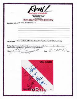 VAN HALEN All 4 Signed Diver Down 12 Album Cover PSA/DNA & REAL LOA's Roth
