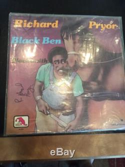 VINTAGE RICHARD PRYOR AUTO SIGNED Lp ALBUM Ben Comedian 70s RIP Hand Signed