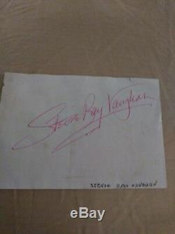 VINTAGE Stevie Ray Vaughan Signed Autographed ALBUM Page 1982 WITH LP CARNEGIE