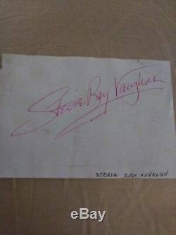 VINTAGE Stevie Ray Vaughan Signed Autographed ALBUM Page 1982 WITH LP CARNEGIE