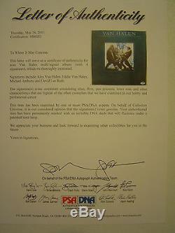Van Halen Autographed Signed By 4 Album Record Cover''Women.'' COA PSA/DNA