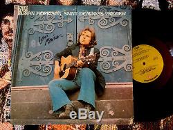 Van Morrison Autograph He Signed Saint Dominic's Preview 1972 Record Album