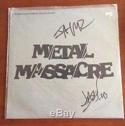 Vintage 1982 AUTOGRAPH Metal Massacre Record Album LP Newsted Ulrich Hetfield