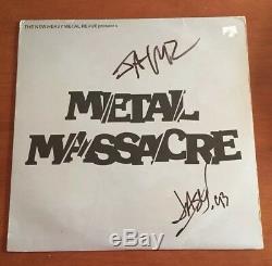 Vintage 1982 AUTOGRAPH Metal Massacre Record Album LP Newsted Ulrich Hetfield
