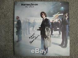 WARREN ZEVON -Rare AUTOGRAPHED ALBUM 1982 LP SIGNED by ZEVON The Envoy