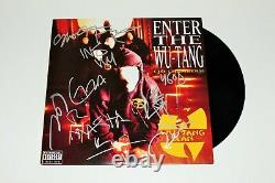 WU-TANG CLAN GROUP SIGNED ENTER THE 36 CHAMBERS ALBUM VINYL RECORD LP withCOA x8