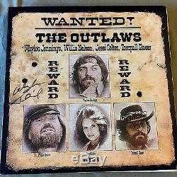 Waylon Jennings Autographs Wanted! The Outlaws Reward 1976 Record Album