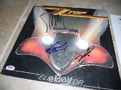 ZZ Top Band Signed Autographed Eliminator LP Album Record All 3 PSA Certified