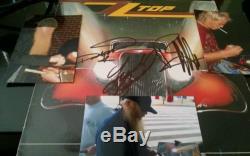 ZZ Top Signed Album Eliminator autographed by all 3 Member Gibbons Beard Hill